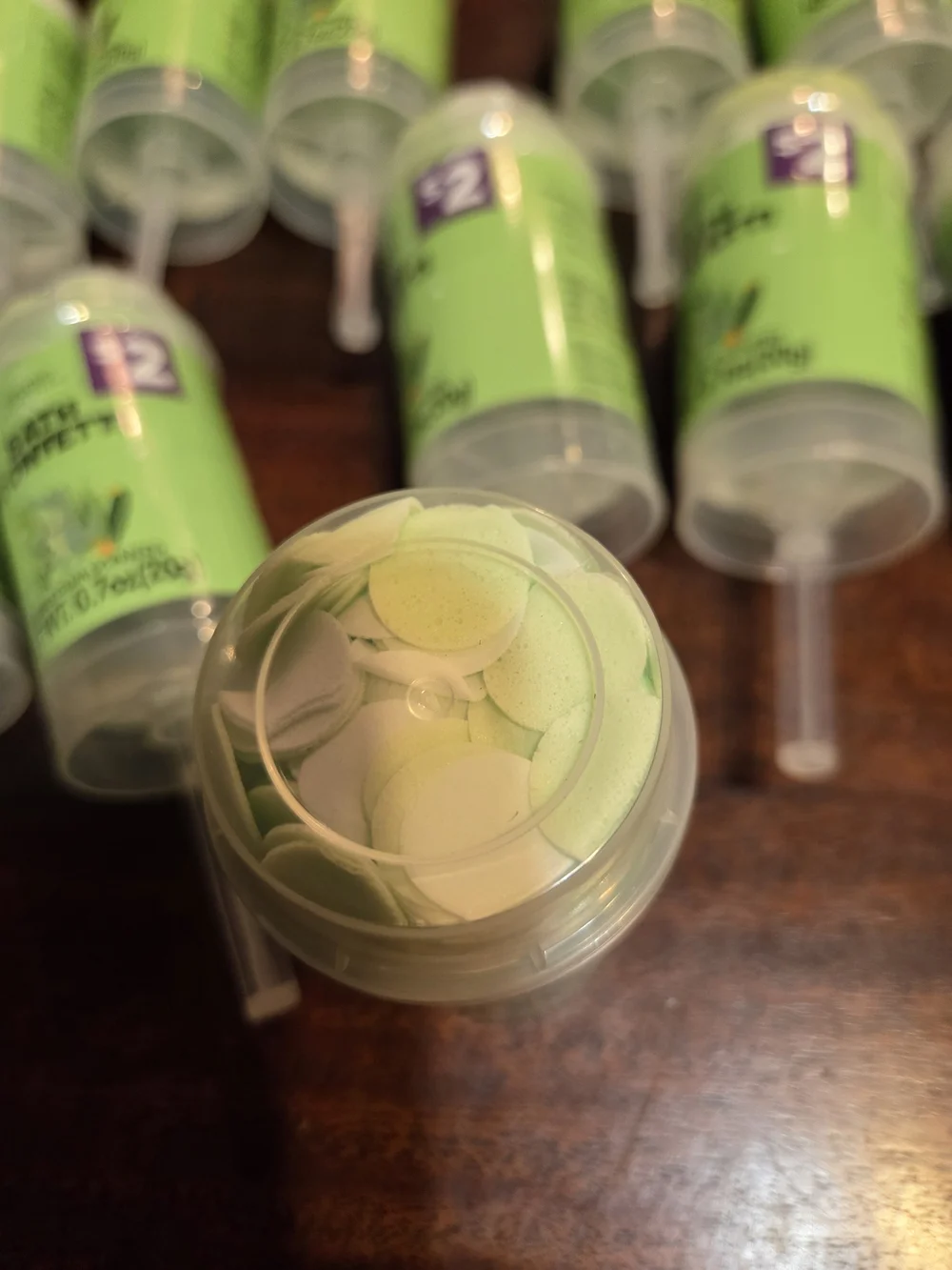 Green Bath Confetti Push-Pop  Lot Of 13